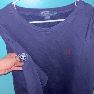 🏁👕Vintage Polo Ralph Lauren BMW Navy Crewneck Pullover